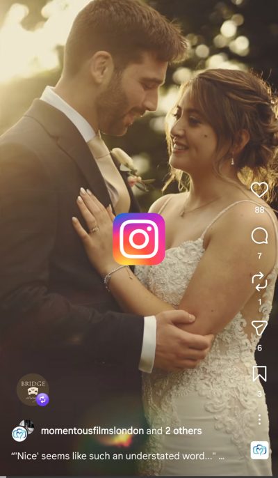 Lains Barn Wedding Social Short - Instagram Reel